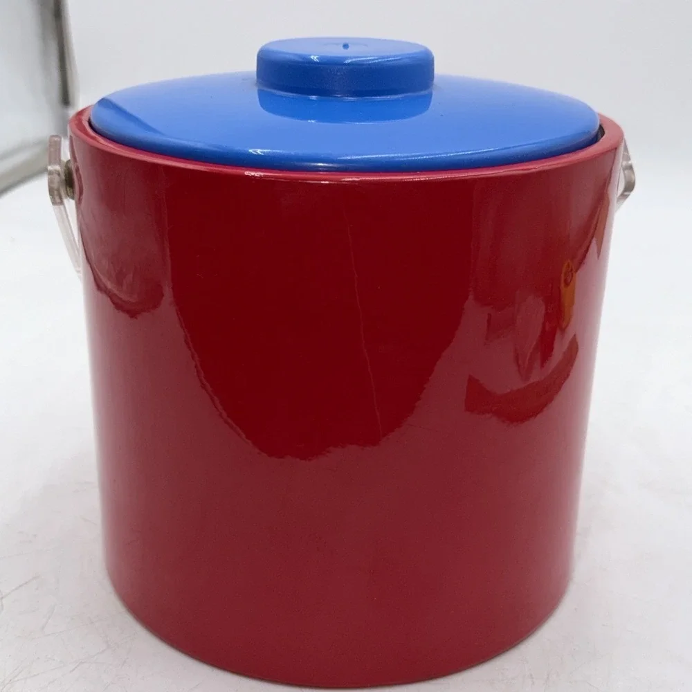Rare Dubonnet Wine Company Rouge et Blanc Red Ice Bucket Promo Advertising Retro